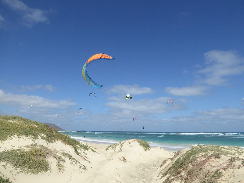 Kite-Surfen auf Sal, Kapverdische Inseln